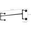 MyGift Black Metal Wall-Mounted Industrial Pipe Design Garment Rack/Hanging Clothes Bar Display