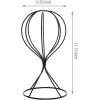 MyGift Black Metal Wire Hat Holder Stand, Wig Display Rack, Fedora or Baseball Cap Storage Form, Set of 2(Black)