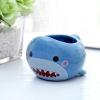 MyGift Blue Ceramic Cute Novelty Coffee Mug with Handle and Cartoon Baby Shark Design, Fun Birthday Gift Mugs for Kids Women Men