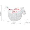 MyGift Chicken Wire Egg Gathering Basket, Chicken Shaped Egg Holder For Kitchen Countertop, Farmhouse Home Decor Display Storage Collecting Basket, Black(White)