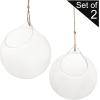 MyGift Clear Glass Hanging Terrarium Globe, Mini Decorative Air Plant Holder Set of 2