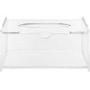 MyGift Clear Premium Acrylic Rectangle Tissue Box Cover Holder with Easy Slide Out Side Panel, Bathroom Facial Tissue Box Holder
