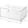 MyGift Clear Premium Acrylic Rectangle Tissue Box Cover Holder with Easy Slide Out Side Panel, Bathroom Facial Tissue Box Holder