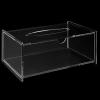 MyGift Clear Premium Acrylic Rectangle Tissue Box Cover Holder with Easy Slide Out Side Panel, Bathroom Facial Tissue Box Holder