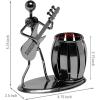 MyGift Decorative Gunmetal Gray Metal Desk Pen Holder Cup with Rocker and Guitar Design, Office Supplies Organizer Pencil Cup(Gunmetal)