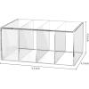 MyGift Deluxe Clear Acrylic Coffee Pod Holder, Coffee Bar Accessories Organizer with 4 Compartments and Hinged Lid