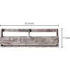 MyGift Distressed Gray Barnwood Wall-Mounted Stemware Glasses & Wine Bottle Display Rack
