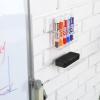 MyGift Dry Erase Marker Holder 10 Slots Whiteboard Marker Holder for Wall Dry Erase Eraser Holder Wall Mount Black(Clear)