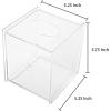 MyGift Facial Tissue Dispenser Box, Square Clear Acrylic Napkin Cube Holder with Easy Slide Out Cover for Bathroom, Office Tabletop