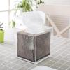 MyGift Facial Tissue Dispenser Box, Square Clear Acrylic Napkin Cube Holder with Easy Slide Out Cover for Bathroom, Office Tabletop
