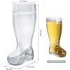 MyGift Giant 2 Liter Das Boot Beer Glasses Set of 2 – Oversized German Style Stein for Oktoberfest, Themed Parties, & Holiday Decor – BPA-Free Large Capacity Clear Glass