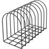 MyGift Large Desktop Document Holder, Brass Metal Wire File Folder Organizer Rack with 8-Slots and Arch Design(Black)
