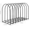 MyGift Large Desktop Document Holder, Brass Metal Wire File Folder Organizer Rack with 8-Slots and Arch Design(Black)