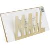 MyGift Modern Black Metal Mail Holder Countertop Organizer with Cutout Mail Lettering Design, Office Desktop Envelope and Document Storage Rack(Brass)