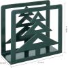 MyGift Modern Brass Tone Metal Wire Commercial Wall Mounted or Tabletop Paper Folded Towel Holder Dispenser Rack (Tree and Bird)(Dark Green)