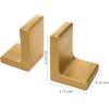 MyGift Modern Gold Concrete Office Bookshelf Decor Bookends for Heavy Book and Textbooks, Desktop Book Holder, 1 Pair(Gold)