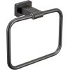 MyGift Modern Gunmetal Gray Commercial-Grade Towel Ring, Wall Mounted Luxury Hotel Series Sleek Stainless Steel Hanging Bathroom Hand Towel Holder