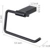 MyGift Modern Toilet Paper Holder with Matte Black Finish, Premium Hotel Series Wall Mounted Stainless Steel Bathroom Toilet Roll Dispenser