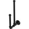 MyGift Paper Towel Holder Metal Under Cabinet Paper Towel Holder, Industrial Pipe Matte Black Wall Mounted Kitchen Towel Rack(Black 14.2inch-1)