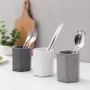 MyGift Pen Holder Pencil Holder For Desk,Pen Cup Holder For Desk,Concrete Desktop Pencil Cup,Modern Gray-Tone,Set of 3(Black-gray-white)