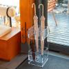 MyGift Premium Clear Acrylic Umbrella Holder Rack, Freestanding Commercial Grade Hotel Style Stand for Long and Short Umbrellas Home Storage(Clear)