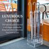 MyGift Premium Clear Acrylic Umbrella Holder Rack, Freestanding Commercial Grade Hotel Style Stand for Long and Short Umbrellas Home Storage(Clear)