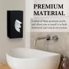 MyGift Premium Hotel Series Black Acrylic Tissue Box Cover, Wall Mounted Easy Refill Facial Bathroom Tissue Dispenser Holder