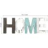 MyGift Rustic Multicolored Solid Wood HOME Cut Out Word Sign, Kitchen Framhouse Frestanding Decor, Mantel, Above Cabinet Decor(HOME)