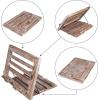 MyGift Rustic Torched Wood Adjustable Cookbook Stand, Kitchen Recipe Book, iPad and Tablet, and Bookrest Holder