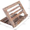 MyGift Rustic Torched Wood Adjustable Cookbook Stand, Kitchen Recipe Book, iPad and Tablet, and Bookrest Holder