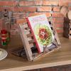 MyGift Rustic Torched Wood Adjustable Cookbook Stand, Kitchen Recipe Book, iPad and Tablet, and Bookrest Holder