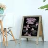 MyGift Rustic Wood A-Frame Erasable Chalkboard Sign, Freestanding Dual-Sided Chalkboard Easel, Sidewalk Menu Board, Decorative Wedding and Event Signage