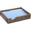 MyGift Set of 2 Vintage Distressed Finish Brown Wood Stackable Office Desktop Document Letter Paper Tray(Brown)