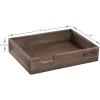 MyGift Set of 2 Vintage Distressed Finish Brown Wood Stackable Office Desktop Document Letter Paper Tray(Brown*2)