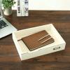 MyGift Set of 2 Vintage Distressed Finish Brown Wood Stackable Office Desktop Document Letter Paper Tray(Whitewashed)