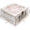 MyGift Shabby Whitewashed Solid Wood Tea Box Organizer with 4 Compartments, Teabag Storage Chest with Clear Acrylic Lid and Latch(Whitewashed)