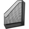 MyGift Silver Wire Mesh Document Holder, Wall Mounted or Desktop Magazine and File Rack, Set of 2(Black  Set of 2)