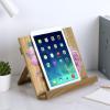 MyGift Torched Wood Cookbook Stand – Recipe Binder Reading Book Display and iPad Tablet Easel with Metal Page Holder and Kickstand(Multi)