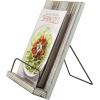 MyGift Torched Wood Cookbook Stand – Recipe Binder Reading Book Display and iPad Tablet Easel with Metal Page Holder and Kickstand(Torched Wood)
