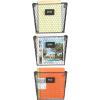 MyGift Wall Mounted Magazine Holder, Rustic Black Metal Wire Mail Holder and Document File Storage Organizer with Erasable Chalkboard Labels, Set of 3(Black (Set of 3))