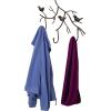 MyGift Wall Mounted Rustic Bronze Metal Branch & Bird Design Coat Hanger / 3-Hook Storage Rack