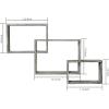 MyGift Wall Mounted Weathered Gray Wood Interlocking Floating Shelves, Shadow Box Display Wall Shelf, Set of 3