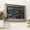 MyGift Wall Mounted Wood Chalkboard – Ash Gray Wooden Hanging Family Message Boards – 36 x 24