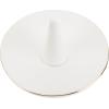 MyGift White Ceramic Ring Dish Holder, Jewelry Engagement Ring Holder, Trinket Tray with Gold Trim(White Ceramic)