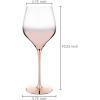 MyGift White Wine Glasses Set of 4, Ombre Rose Gold Colored Wine Glasses Stemware