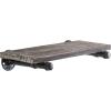 MyGift Wood Floating Shelves, Torched Wood Wall Shelf for Bedroom with Industrial Metal Pipe Brackets, Set of 3
