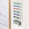 MyGit Whiteboard Marker Holder Wall Mounted Black 7 Slot Dry Erase Marker Holder and Organizer for Wall for Classroom Office or Home(White  1 Holder)