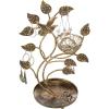 MyGift 14-Inch Modern Bronze Jewelry Organizer Tree with Bird Nest – Holds 48 Earrings, Necklace & Bracelet Stand, Metal Tabletop Display for Rings, Trinkets – Decorative Storage for Home Décor(Bronze-Tone)