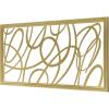 MyGift 44 x 22 Large Gold Metal Minimalist Abstract Laser Cut Design Wall Art, Suitable for Hotel Living Room Office Accent Home Decor, Ready to Hang Panel(Gold)
