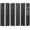 MyGift 6-Panel Folding Room Divider with Erasable Chalkboard Panels, 6FT Decorative DIY Design Semi Private Screen with Wood Frame, College Dorm Room Divider and Decor 63”W x 70.75”H